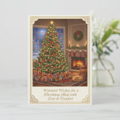 Flat Christmas Greeting Card Feestdagenkaart (Staand voorkant)