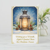 Flat Christmas Greeting Card Feestdagenkaart (Staand voorkant)