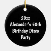 Flat Cirkel Ronde Disco Ball Persoonlijke keepomwi Keramisch Ornament (Achterkant)