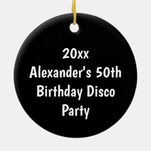 Flat Cirkel Ronde Disco Ball Persoonlijke keepomwi Keramisch Ornament (Achterkant)