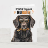 Flat Coat Retriever Beste HuMOM Ever Moederdag Feestdagen Kaart (Voorkant)
