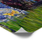 Flat Coated Retriever 1 - Sterrennacht Poster (Hoek)