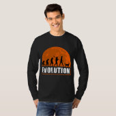 Flat Coated Retriever 2 Dog Dad Human Evolution T-shirt (Voorkant volledig)