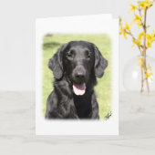 Flat Coated Retriever 9Y040D-040 Kaart (Gele Bloem)