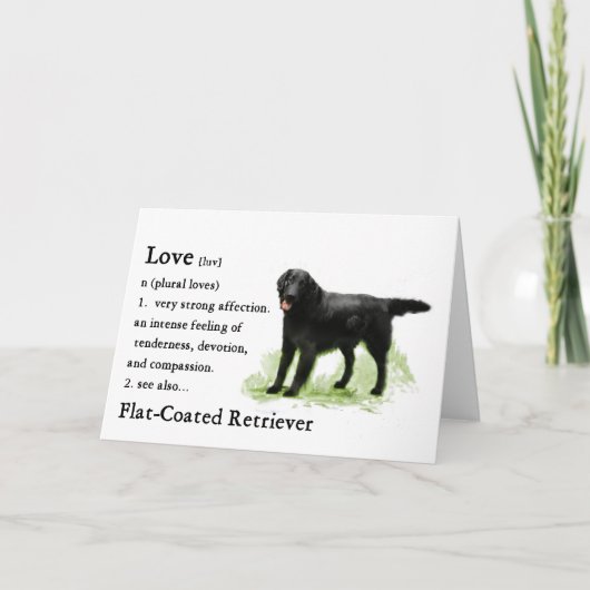 Flat-Coated Retriever Art Print Kaart (Voorkant)