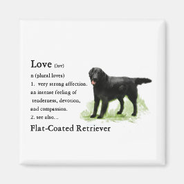 Flat-Coated Retriever Art Print Magneet