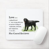 Flat-Coated Retriever Art Print Muismat (Met muis)