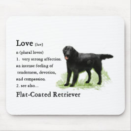 Flat-Coated Retriever Art Print Muismat