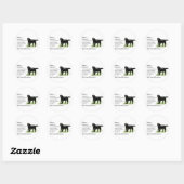 Flat-Coated Retriever Art Print Ronde Sticker (Vel)