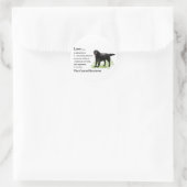 Flat-Coated Retriever Art Print Ronde Sticker (Tas)