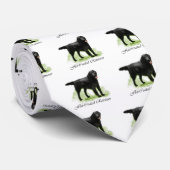 Flat-Coated Retriever Art Print Stropdas (Opgerold)