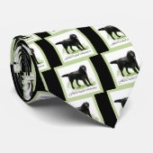 Flat-Coated Retriever Art Print Stropdas (Opgerold)