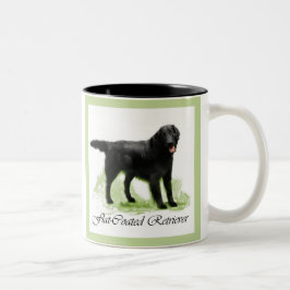 Flat-Coated Retriever Art Print Tweekleurige Koffiemok