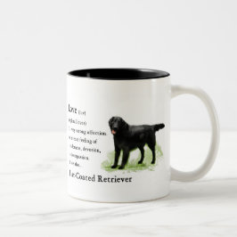 Flat-Coated Retriever Art Print Tweekleurige Koffiemok