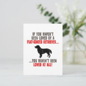 Flat-Coated Retriever Briefkaart (Staand voorkant)
