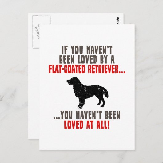 Flat-Coated Retriever Briefkaart (Voorkant / Achterkant)