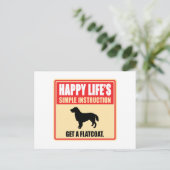 Flat-Coated Retriever Briefkaart (Staand voorkant)