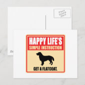 Flat-Coated Retriever Briefkaart (Voorkant / Achterkant)