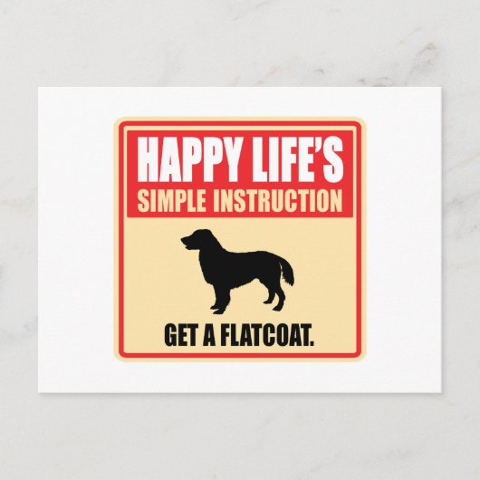 Flat-Coated Retriever Briefkaart (Voorkant)