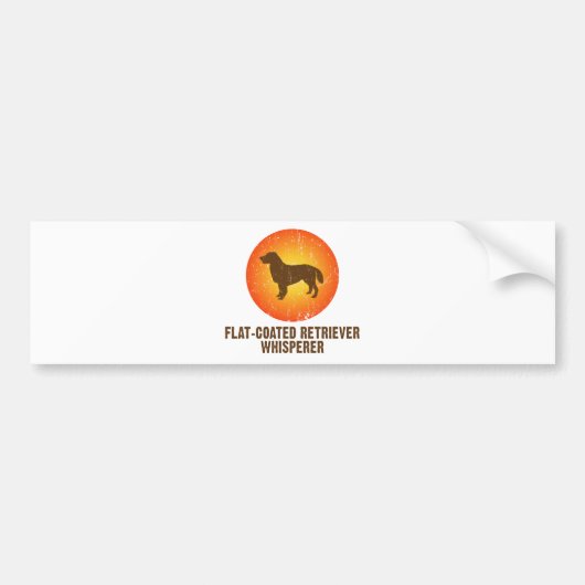 Flat-Coated Retriever Bumpersticker (Voorkant)