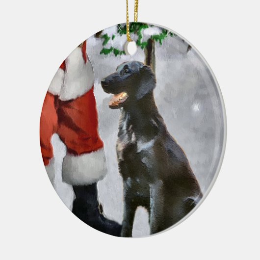 Flat-Coated Retriever Christmas Gifts Ornament (Links)