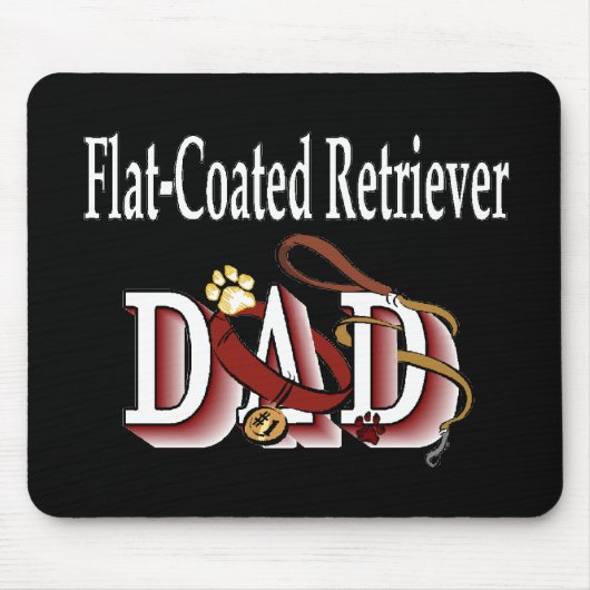 Flat Coated Retriever Dad Gifts Muismat (Voorkant)