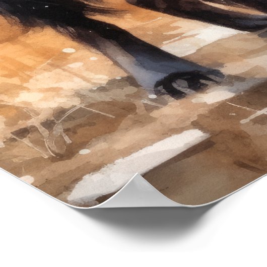 Flat Coated Retriever Dog Art Print Poster (Hoek)