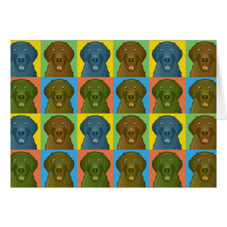 Flat-Coated Retriever Dog Cartoon Pop-Art