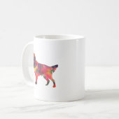 Flat Coated Retriever Dog Geometric Silhouette Koffiemok (Voorkant links)
