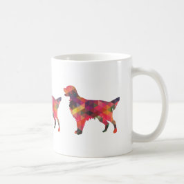 Flat Coated Retriever Dog Geometric Silhouette Koffiemok