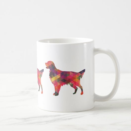 Flat Coated Retriever Dog Geometric Silhouette Koffiemok (Rechts)