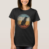 Flat Coated Retriever Dog Retro Style T-shirt (Voorkant)