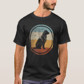 Flat Coated Retriever Dog Retro Style T-shirt (Voorkant)