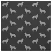 Flat Coated Retriever Dog Silhouettes Patterated Stof (Swatch)