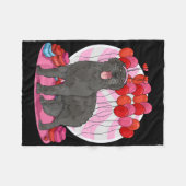 Flat-coated Retriever Hart Valentijnsdag Hond Fleece Deken (Voorkant (Horizontaal))