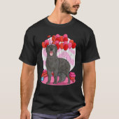 Flat Coated Retriever Heart Valentine Day Dosis T-shirt (Voorkant)