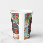 Flat-Coated Retriever Holiday Baking: Kerstmis Papieren Bekers (Rechts)