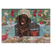 Flat-Coated Retriever Holiday Baking: Kerstmis Snijplank (Voorkant)