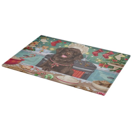 Flat-Coated Retriever Holiday Baking: Kerstmis Snijplank (Hoek)