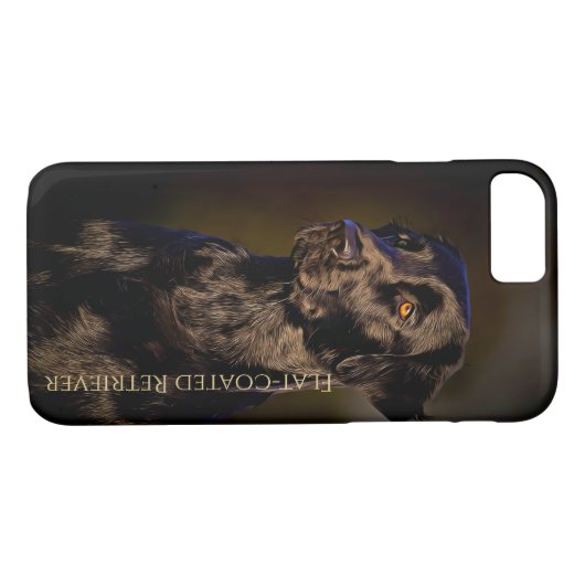 Flat-coated Retriever iPhone/iPad case (Achterkant (Horizontaal))
