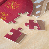Flat-Coated Retriever Kerstbakken: Kerstmis Legpuzzel (Zijkant)