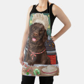 Flat-Coated Retriever Kerstbakken: Kerstmis Schort (Insitu)
