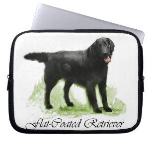 Flat-Coated Retriever Kunst Cadeaus Laptop Sleeve