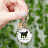 Flat-Coated Retriever Kunst Cadeaus Sleutelhanger (Hand)