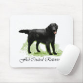 Flat-Coated Retriever Kunstprint Muismat (Met muis)