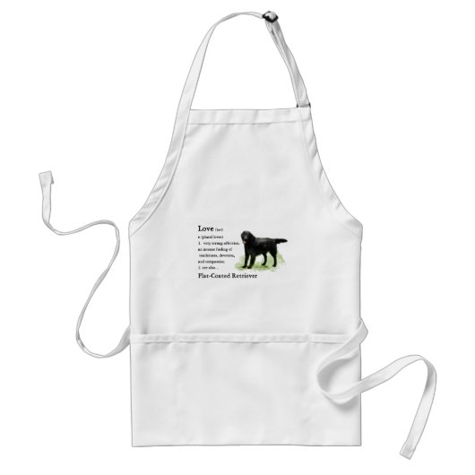 Flat-Coated Retriever Kunstprint Standaard Schort (Voorkant)