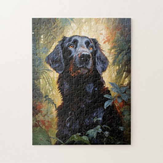 Flat-coated Retriever Legpuzzel (Verticaal)