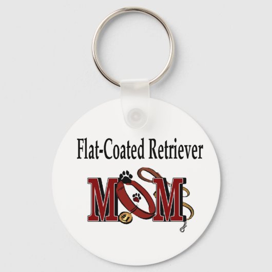 Flat-Coated Retriever mam Gifts Sleutelhanger (Voorkant)