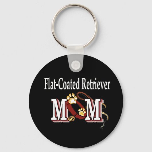 Flat-Coated Retriever mam Gifts Sleutelhanger (Voorkant)
