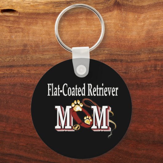 Flat-Coated Retriever mam Gifts Sleutelhanger (Voorkant)